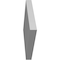Ekena Millwork Diamond Surface Mount PVC Gable Vent: Functional, w/ 2"W x 1-1/2"P Brickmould Frame, 16"W x 16"H GVPDI16X1602SF - alternate 3